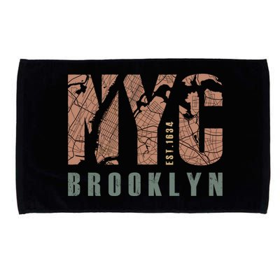 Brooklyn NYC New York City Vintage Emblem Microfiber Hand Towel