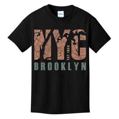 Brooklyn NYC New York City Vintage Emblem Kids T-Shirt