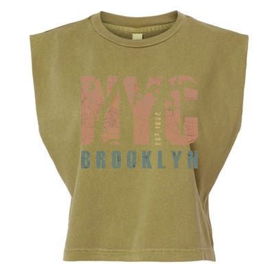 Brooklyn NYC New York City Vintage Emblem Garment-Dyed Women's Muscle Tee