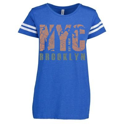 Brooklyn NYC New York City Vintage Emblem Enza Ladies Jersey Football T-Shirt