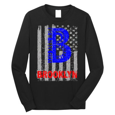 Brooklyn Vintage USA Flag Long Sleeve Shirt