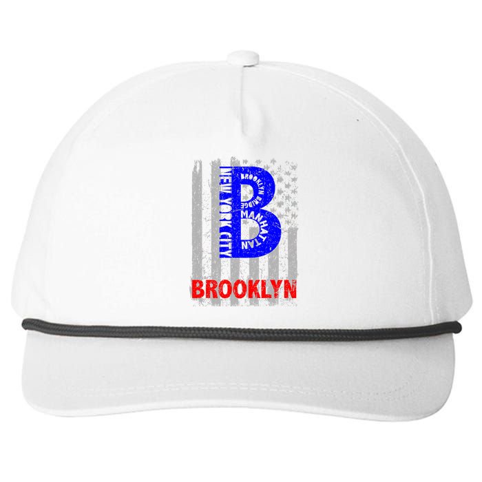 Brooklyn Vintage USA Flag Snapback Five-Panel Rope Hat