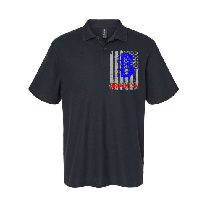 Brooklyn Vintage USA Flag Softstyle Adult Sport Polo