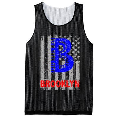 Brooklyn Vintage USA Flag Mesh Reversible Basketball Jersey Tank