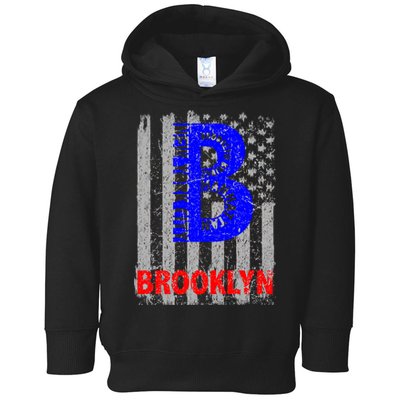 Brooklyn Vintage USA Flag Toddler Hoodie