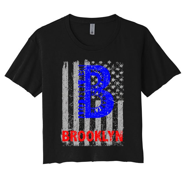Brooklyn Vintage USA Flag Crop Top