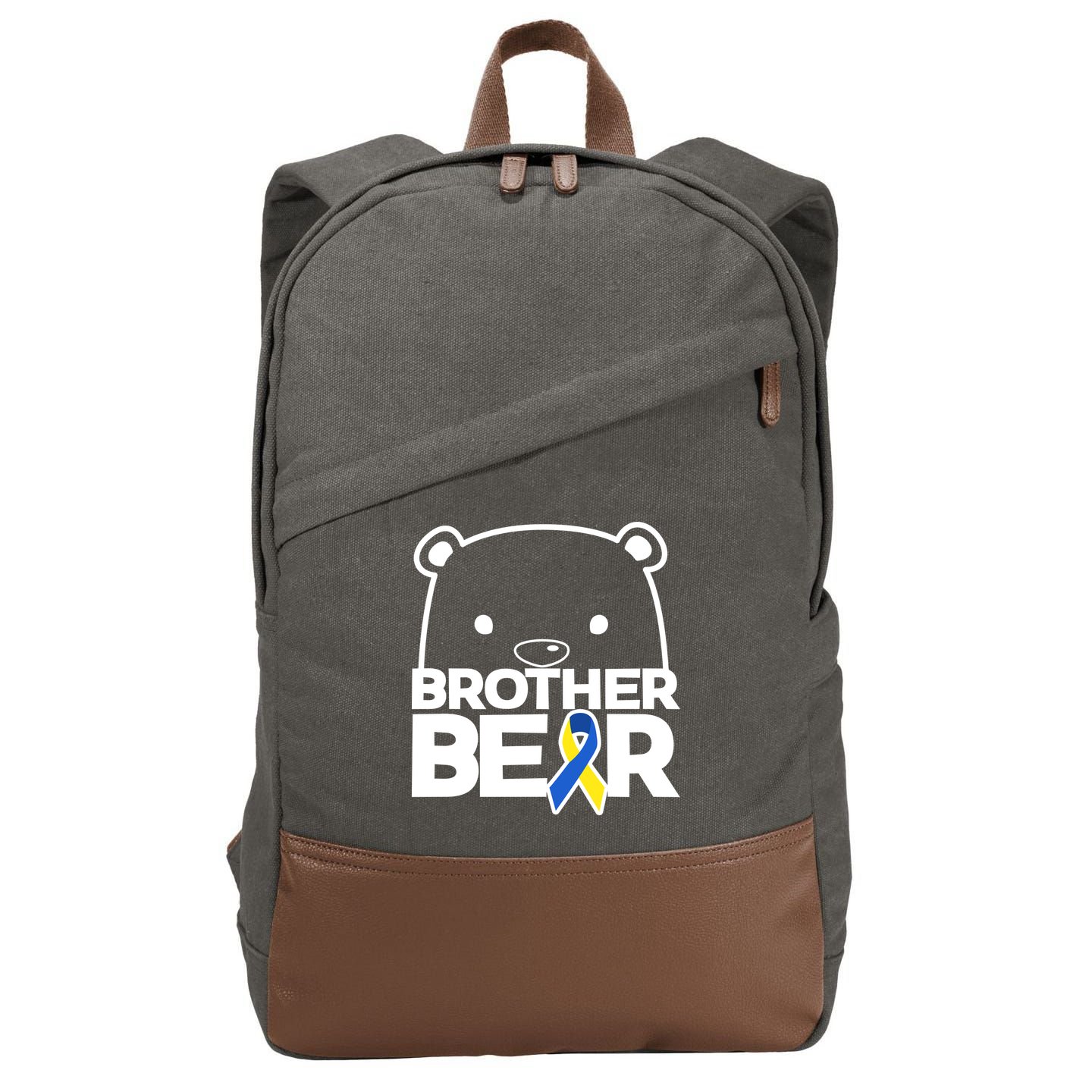 Brother Bear - Down Syndrome Awareness Cotton Canvas Backpack