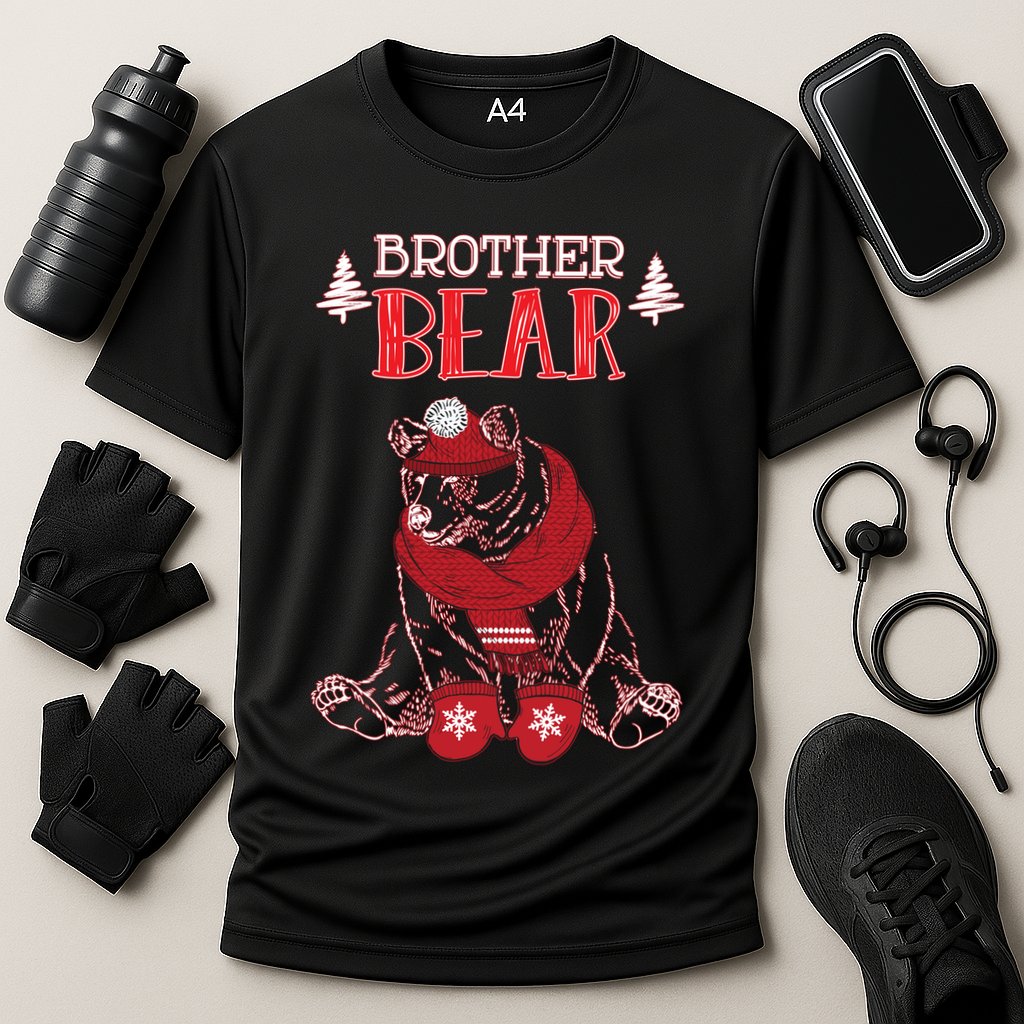 Brother Bear Christmas Santa Family Matching Pajamas Cooling Performance Crew T-Shirt
