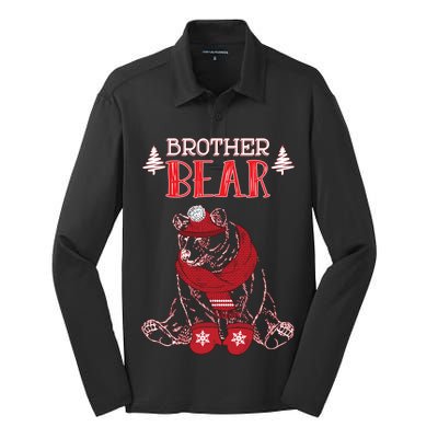 Brother Bear Christmas Santa Family Matching Pajamas Silk Touch Performance Long Sleeve Polo