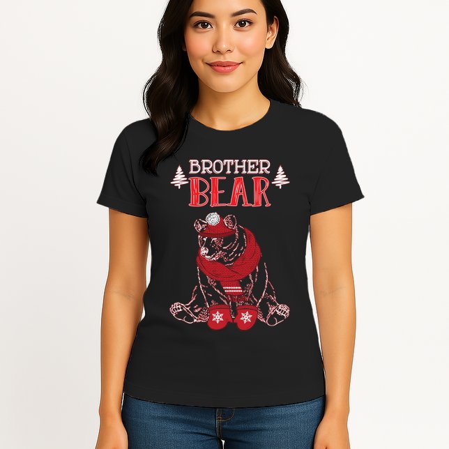 Brother Bear Christmas Santa Family Matching Pajamas Womens T-Shirt