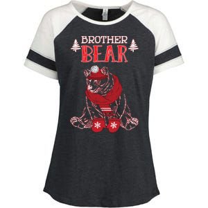 Brother Bear Christmas Santa Family Matching Pajamas Enza Ladies Jersey Colorblock Tee