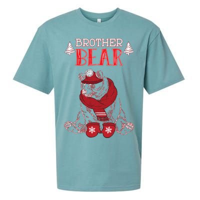 Brother Bear Christmas Santa Family Matching Pajamas Sueded Cloud Jersey T-Shirt