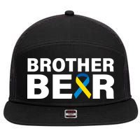 Brother Bear Down Syndrome Awareness 7 Panel Mesh Trucker Snapback Hat