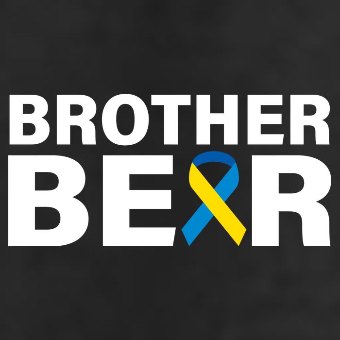 Brother Bear Down Syndrome Awareness 7 Panel Mesh Trucker Snapback Hat
