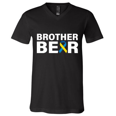 Brother Bear Down Syndrome Awareness V-Neck T-Shirt