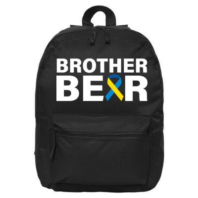 Brother Bear Down Syndrome Awareness 16 in Basic Backpack