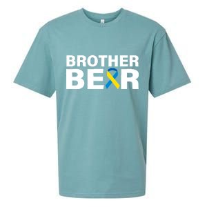 Brother Bear Down Syndrome Awareness Sueded Cloud Jersey T-Shirt