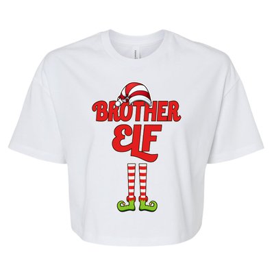 Brother Elf Christmas Bella+Canvas Jersey Crop Tee