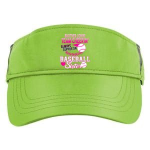 Brother Lovin Team Cheerin Baseball Sister Adult Drive Performance Visor