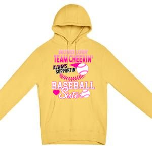 Brother Lovin Team Cheerin Baseball Sister Premium Pullover Hoodie