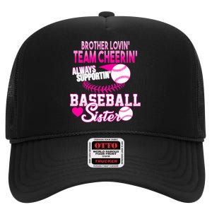 Brother Lovin Team Cheerin Baseball Sister High Crown Mesh Back Trucker Hat