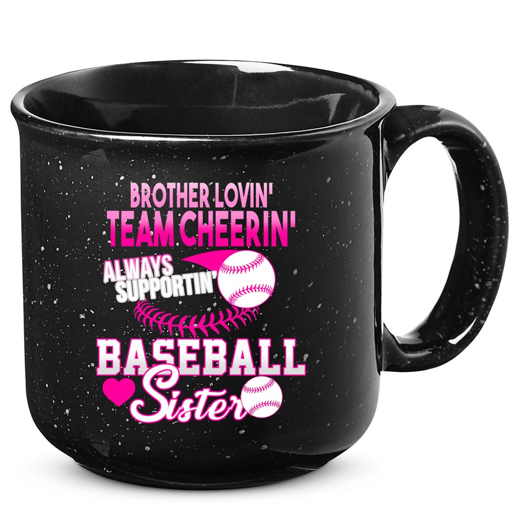 Brother Lovin Team Cheerin Baseball Sister 15oz Campfire Ceramic Mug