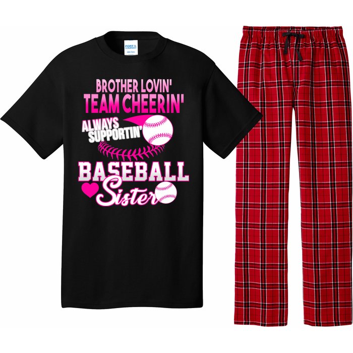 Brother Lovin Team Cheerin Baseball Sister Pajama Set