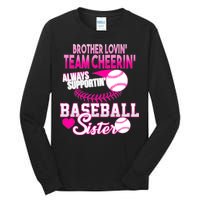 Brother Lovin Team Cheerin Baseball Sister Tall Long Sleeve T-Shirt