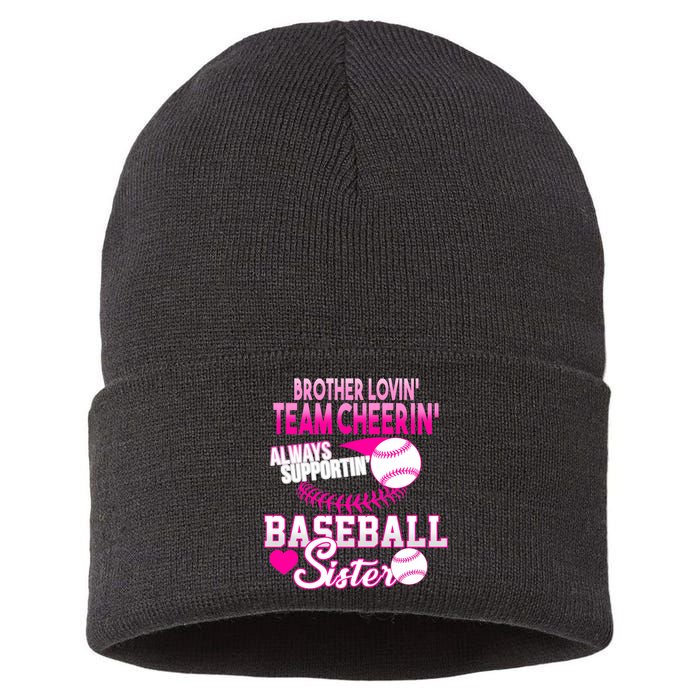 Brother Lovin Team Cheerin Baseball Sister Sustainable Knit Beanie