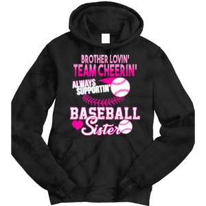 Brother Lovin Team Cheerin Baseball Sister Tie Dye Hoodie