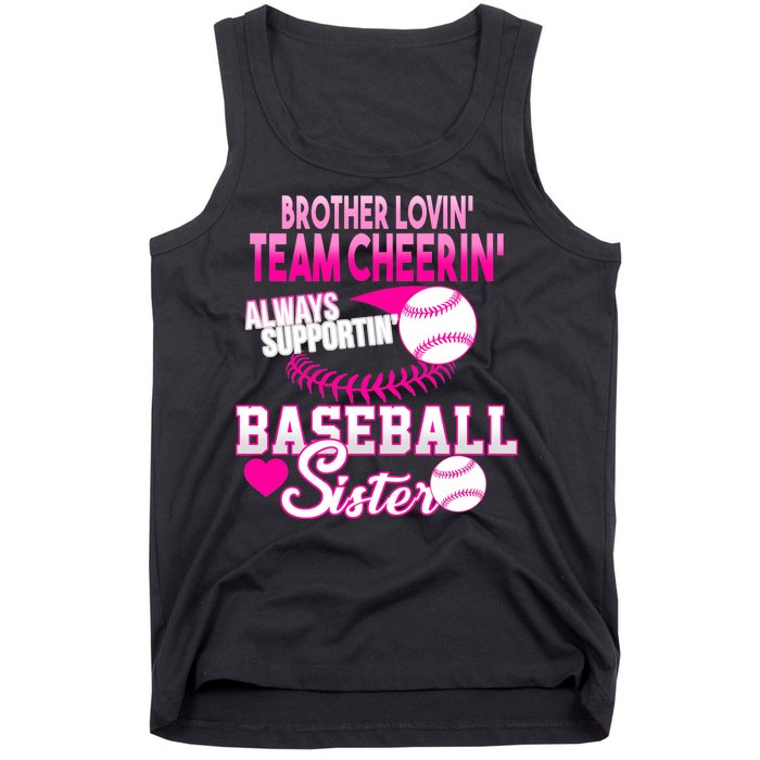 Brother Lovin Team Cheerin Baseball Sister Tank Top