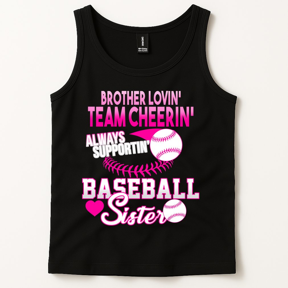 Brother Lovin Team Cheerin Baseball Sister Tank Top