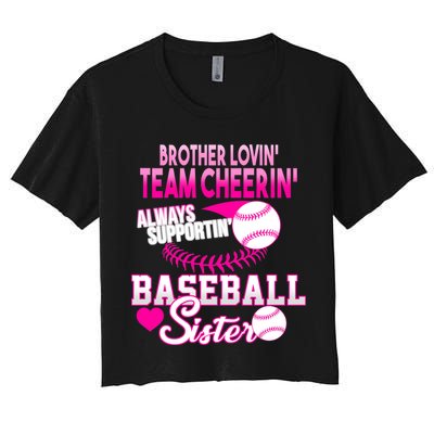 Brother Lovin Team Cheerin Baseball Sister Crop Top