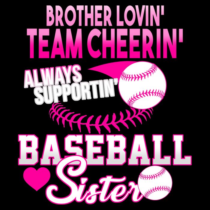 Brother Lovin Team Cheerin Baseball Sister Kids Hoodie