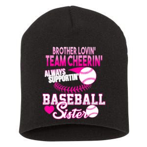 Brother Lovin Team Cheerin Baseball Sister Short Acrylic Beanie