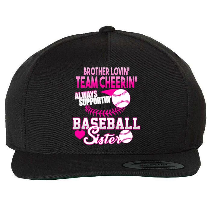 Brother Lovin Team Cheerin Baseball Sister Wool Snapback Cap