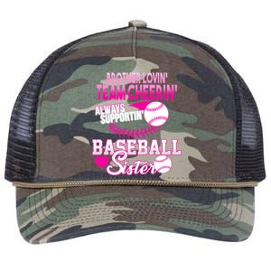 Brother Lovin Team Cheerin Baseball Sister Retro Rope Trucker Hat Cap