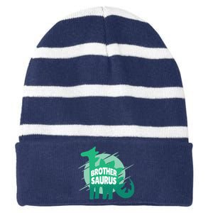 Brother Saurus Striped Beanie with Solid Band