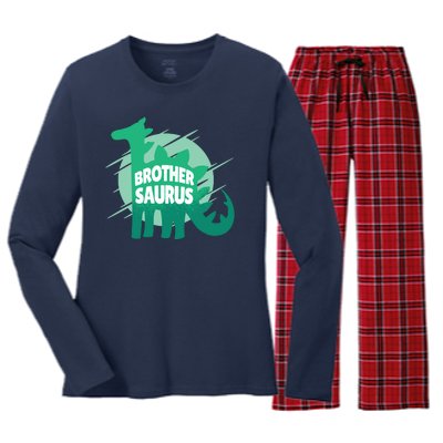 Brother Saurus Women's Long Sleeve Flannel Pajama Set 