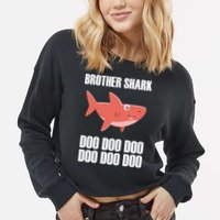 Brother Shark Doo Cropped Pullover Crew