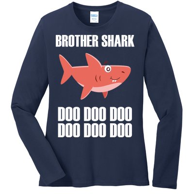 Brother Shark Doo Ladies Long Sleeve Shirt