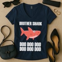 Brother Shark Doo Women's V-Neck T-Shirt