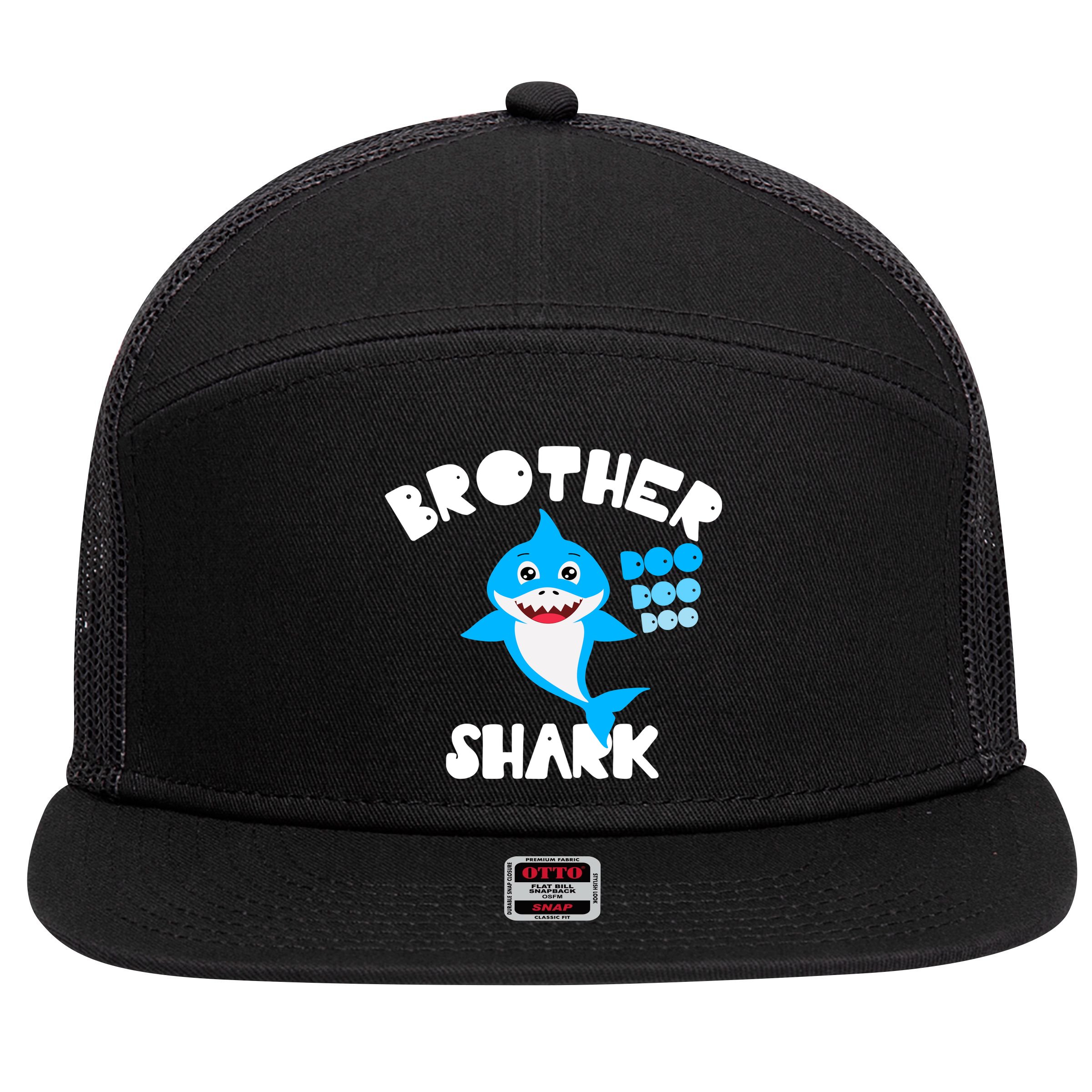 Brother Shark Doo Dpp Dpp Funny 7 Panel Mesh Trucker Snapback Hat