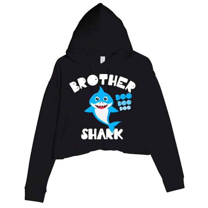 Brother Shark Doo Dpp Dpp Funny Crop Fleece Hoodie