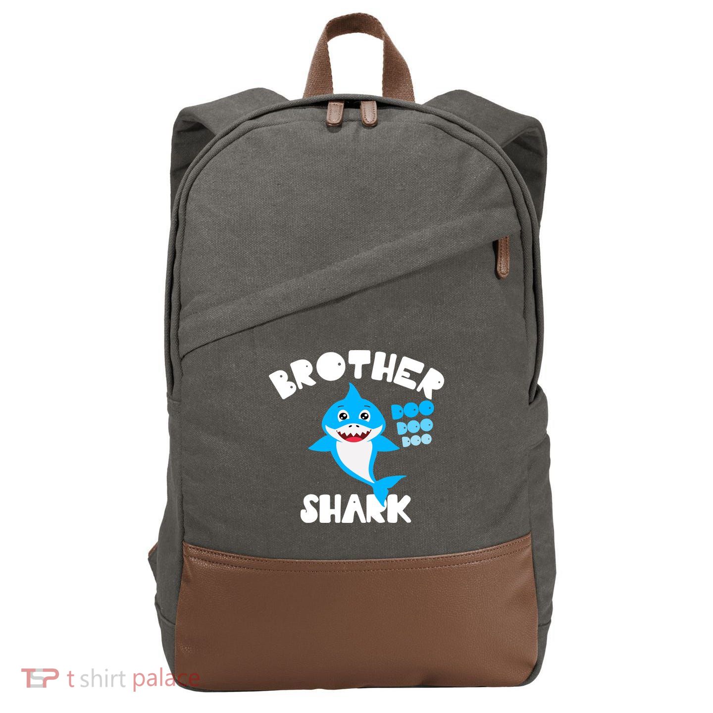 Brother Shark Doo Dpp Dpp Funny Cotton Canvas Backpack