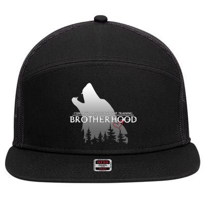 Brotherhood Compassionate Leadership Training Wolf  7 Panel Mesh Trucker Snapback Hat