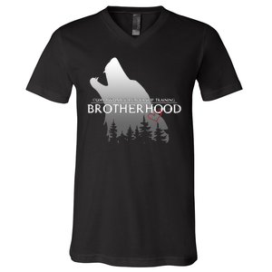 Brotherhood Compassionate Leadership Training Wolf  V-Neck T-Shirt