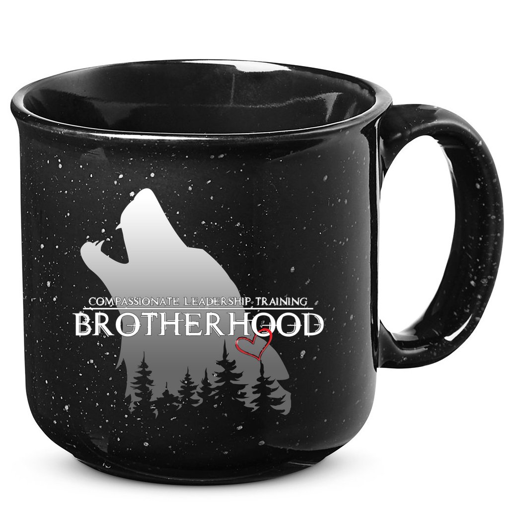 Brotherhood Compassionate Leadership Training Wolf  15oz Campfire Ceramic Mug