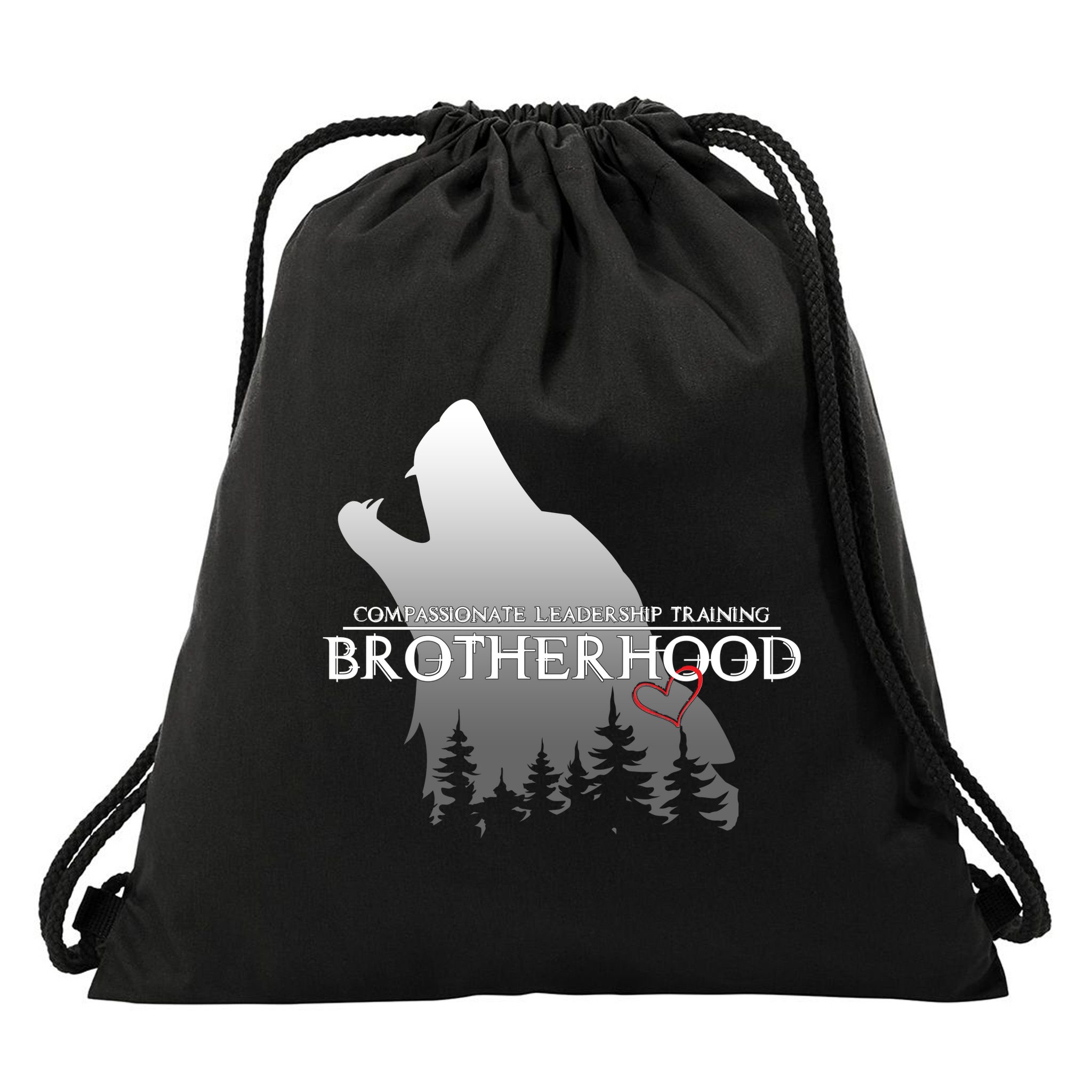Brotherhood Compassionate Leadership Training Wolf  Drawstring Bag