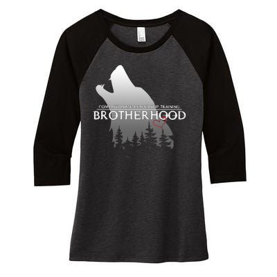 Brotherhood Compassionate Leadership Training Wolf  Women's Tri-Blend 3/4-Sleeve Raglan Shirt